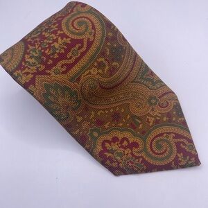 Brooks Brothers Paisley Tie - Gold and Brown